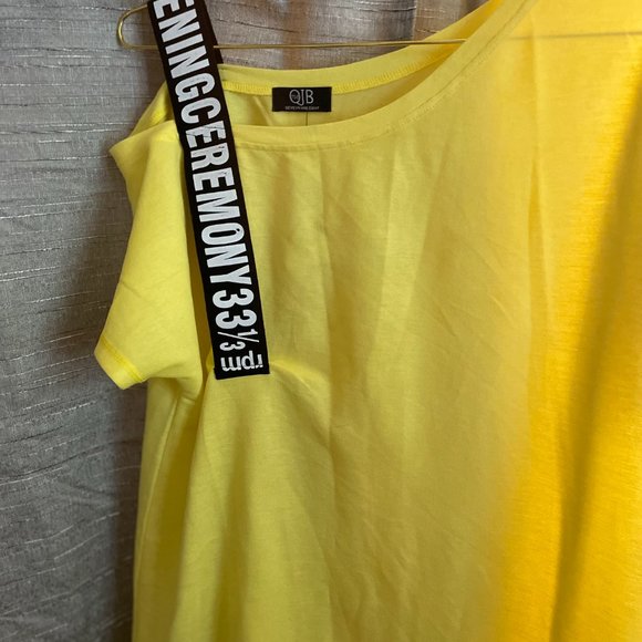 798 qjb zeda style yellow opening ceremony 331/3 rpm women's top-One size-NWT - Picture 7 of 7